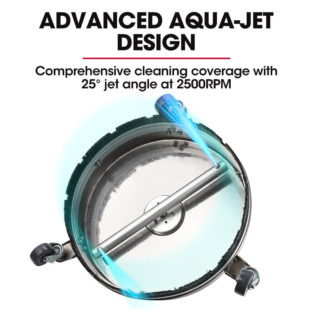 Jet-Usa 15" Pressure Washer Surface Cleaner Concrete Driveway Stainless Steel